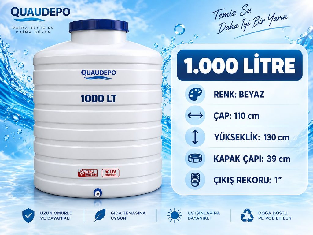 1000 LİTRE DİKEY SU DEPOSU