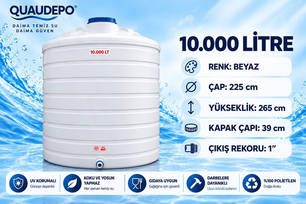 10.000 LİTRE DİKEY SU DEPOSU