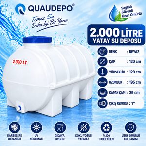 2000 LİTRE YATAY SU DEPOSU