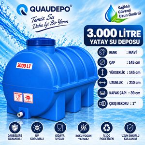 3000 LİTRE YATAY SU DEPOSU