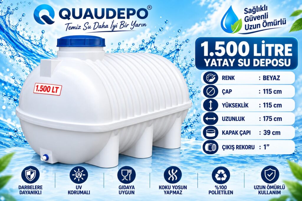 1500 LİTRE YATAY SU DEPOSU